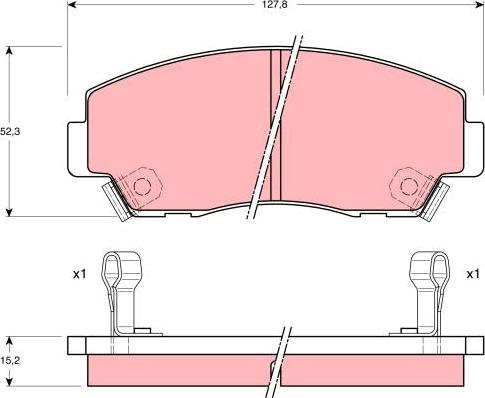 TRW GDB977 - Гальмівні колодки, дискові гальма autozip.com.ua