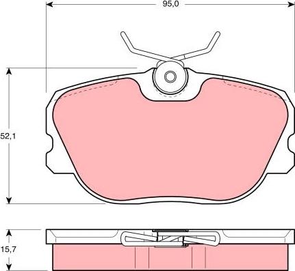 TRW GDB493 - Гальмівні колодки, дискові гальма autozip.com.ua