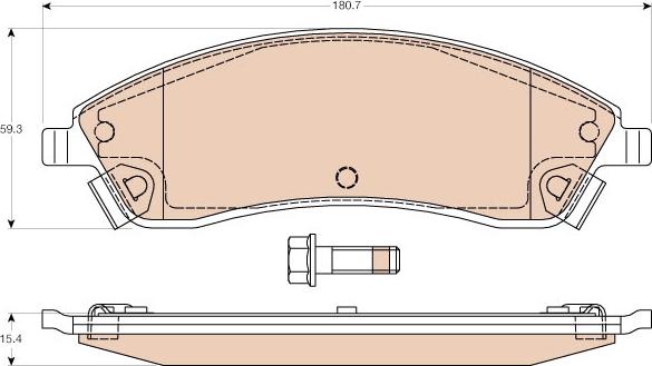 Akebono ACT1019 - Гальмівні колодки, дискові гальма autozip.com.ua