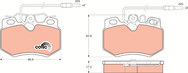 TRW GDB446 - Гальмівні колодки, дискові гальма autozip.com.ua