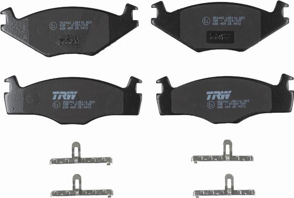 TRW GDB459 - Гальмівні колодки, дискові гальма autozip.com.ua