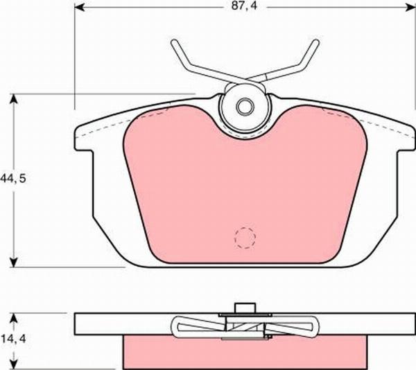 TRW GDB466 - Гальмівні колодки, дискові гальма autozip.com.ua