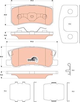 TRW GDB4600 - Гальмівні колодки, дискові гальма autozip.com.ua