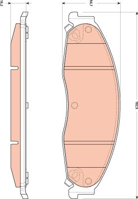 TRW GDB4601 - Гальмівні колодки, дискові гальма autozip.com.ua