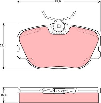 TRW GDB460 - Гальмівні колодки, дискові гальма autozip.com.ua