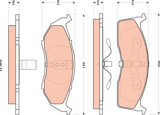 TRW GDB4091 - Гальмівні колодки, дискові гальма autozip.com.ua