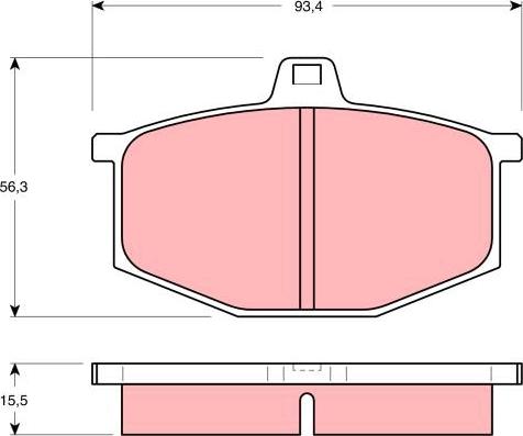 TRW GDB405 - Гальмівні колодки, дискові гальма autozip.com.ua