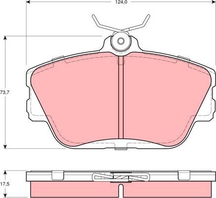 TRW GDB4063 - Гальмівні колодки, дискові гальма autozip.com.ua