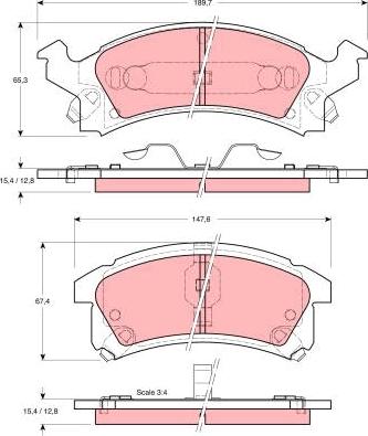 TRW GDB4002 - Гальмівні колодки, дискові гальма autozip.com.ua