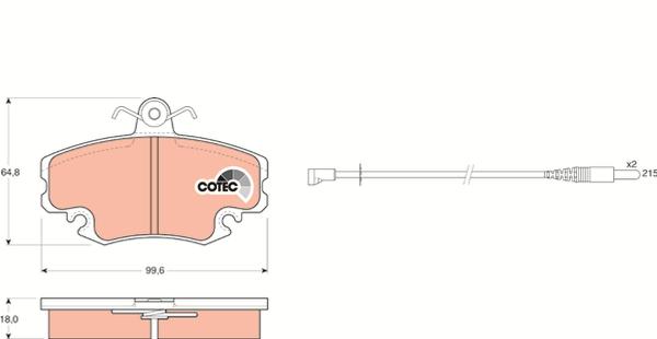 TRW GDB400 - Гальмівні колодки, дискові гальма autozip.com.ua