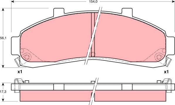 TRW GDB4010 - Гальмівні колодки, дискові гальма autozip.com.ua