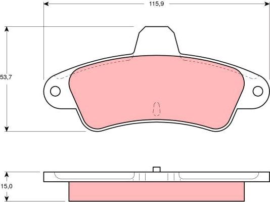 TRW GDB4084 - Гальмівні колодки, дискові гальма autozip.com.ua