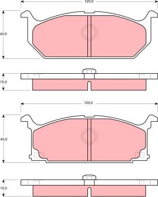 TRW GDB4087 - Гальмівні колодки, дискові гальма autozip.com.ua