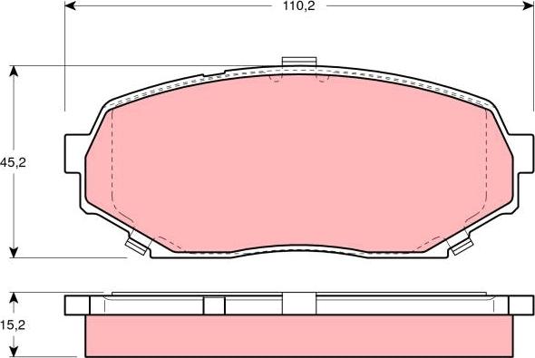 TRW GDB4079 - Гальмівні колодки, дискові гальма autozip.com.ua