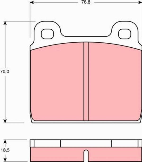TRW GDB407 - Гальмівні колодки, дискові гальма autozip.com.ua