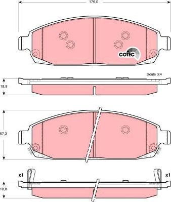 TRW GDB4136 - Гальмівні колодки, дискові гальма autozip.com.ua