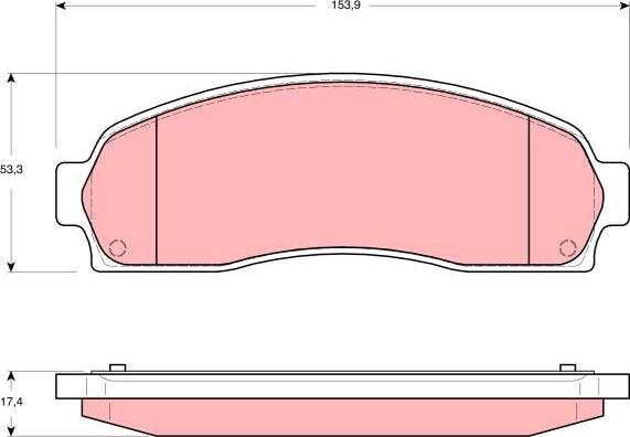 TRW GDB4131DT - Гальмівні колодки, дискові гальма autozip.com.ua