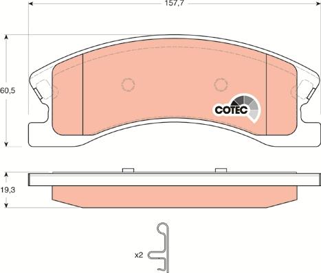 TRW GDB4133 - Гальмівні колодки, дискові гальма autozip.com.ua