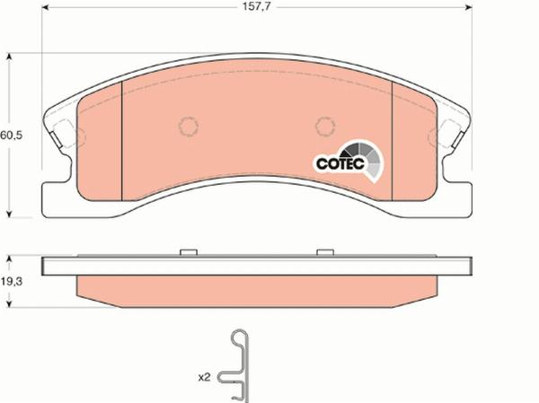 TRW GDB4133 - Гальмівні колодки, дискові гальма autozip.com.ua
