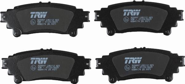 TRW GDB4174 - Гальмівні колодки, дискові гальма autozip.com.ua