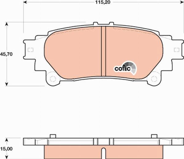 TRW GDB4174 - Гальмівні колодки, дискові гальма autozip.com.ua