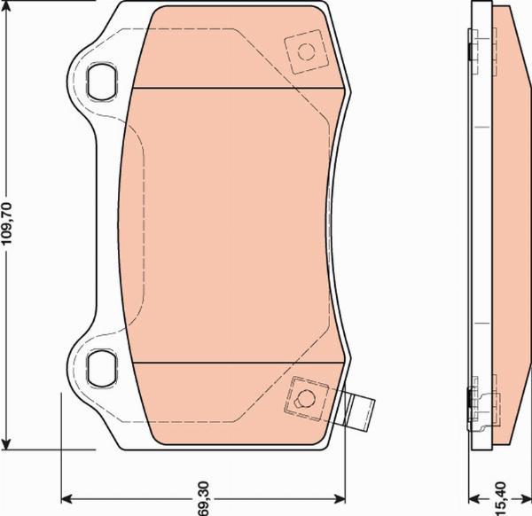 TRW GDB4171 - Гальмівні колодки, дискові гальма autozip.com.ua