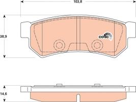 TRW GDB4178DT - Гальмівні колодки, дискові гальма autozip.com.ua