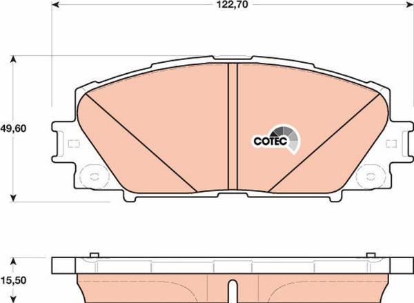 TRW GDB4173 - Гальмівні колодки, дискові гальма autozip.com.ua