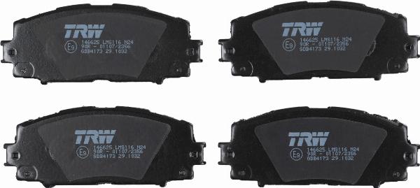 TRW GDB4173 - Гальмівні колодки, дискові гальма autozip.com.ua