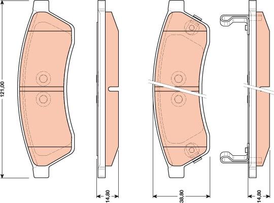 TRW GDB4172DT - Гальмівні колодки, дискові гальма autozip.com.ua