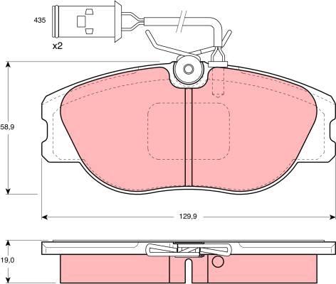 TRW GDB483 - Гальмівні колодки, дискові гальма autozip.com.ua