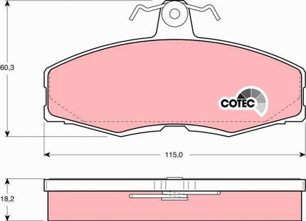 TRW GDB473 - Гальмівні колодки, дискові гальма autozip.com.ua