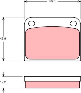 TRW GDB594 - Гальмівні колодки, дискові гальма autozip.com.ua