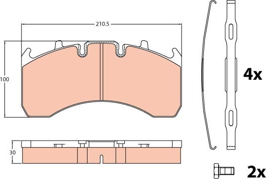 TRW GDB5098 - Гальмівні колодки, дискові гальма autozip.com.ua