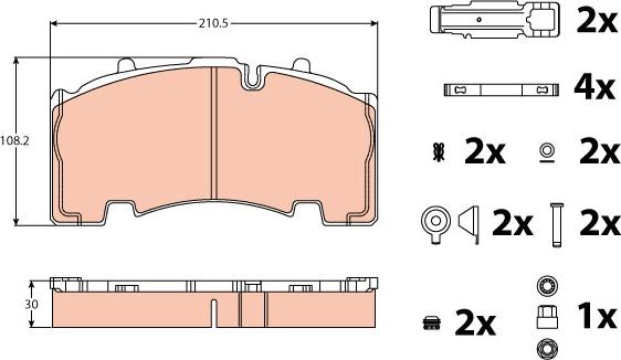 TRW GDB5093 - Гальмівні колодки, дискові гальма autozip.com.ua