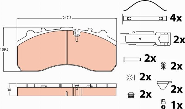 TRW GDB5067 - Гальмівні колодки, дискові гальма autozip.com.ua