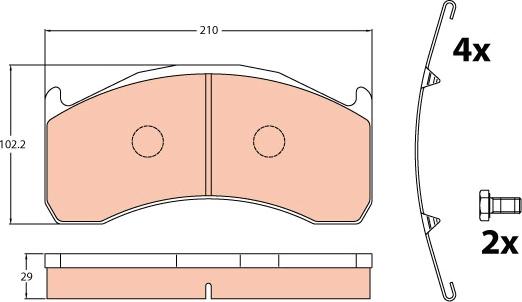 TRW GDB5089 - Гальмівні колодки, дискові гальма autozip.com.ua