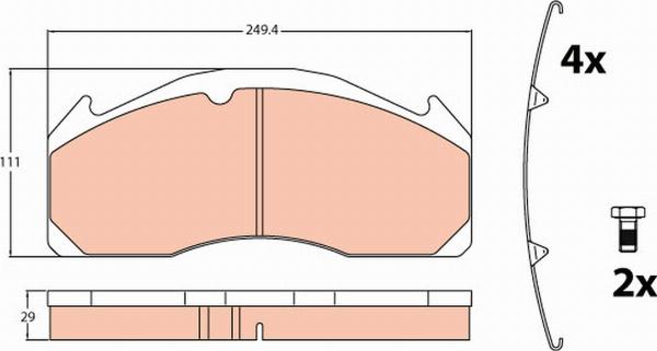 TRW GDB5085 - Гальмівні колодки, дискові гальма autozip.com.ua