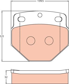 TRW GDB5087 - Гальмівні колодки, дискові гальма autozip.com.ua