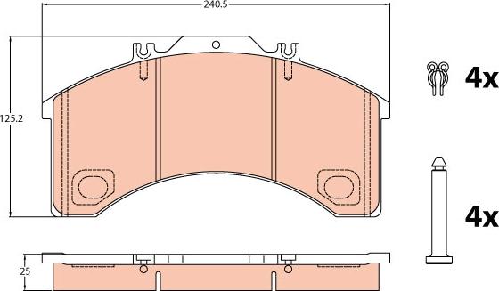 TRW GDB5024 - Гальмівні колодки, дискові гальма autozip.com.ua