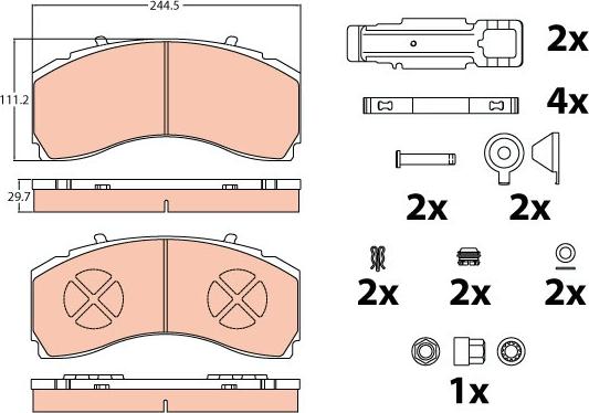 TRW GDB5111 - Гальмівні колодки, дискові гальма autozip.com.ua