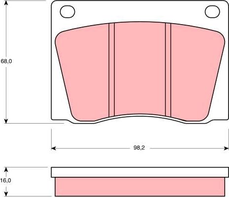 TRW GDB531 - Гальмівні колодки, дискові гальма autozip.com.ua