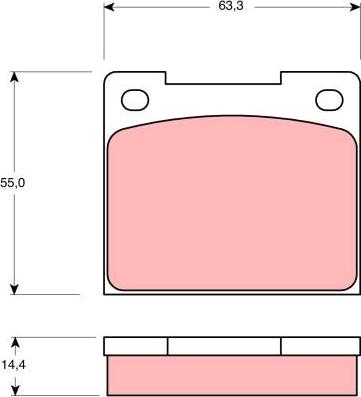 TRW GDB533 - Гальмівні колодки, дискові гальма autozip.com.ua