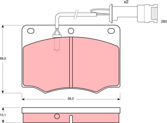 TRW GDB691 - Гальмівні колодки, дискові гальма autozip.com.ua