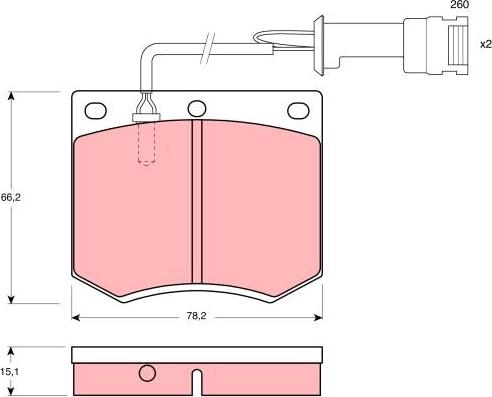 TRW GDB693 - Гальмівні колодки, дискові гальма autozip.com.ua