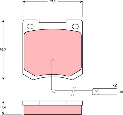 TRW GDB646 - Гальмівні колодки, дискові гальма autozip.com.ua