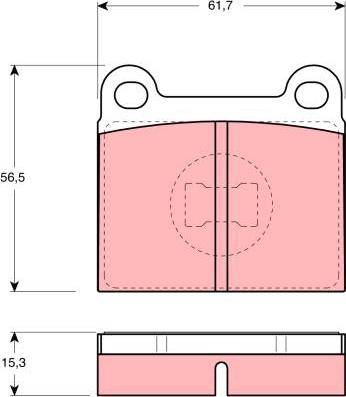 TRW GDB648 - Гальмівні колодки, дискові гальма autozip.com.ua