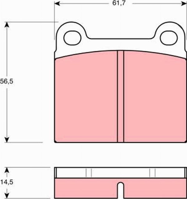 TRW GDB656 - Гальмівні колодки, дискові гальма autozip.com.ua