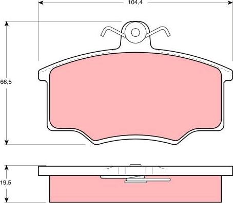 TRW GDB628 - Гальмівні колодки, дискові гальма autozip.com.ua