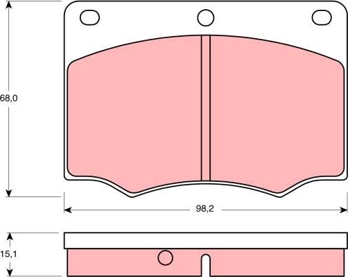 TRW GDB674 - Гальмівні колодки, дискові гальма autozip.com.ua